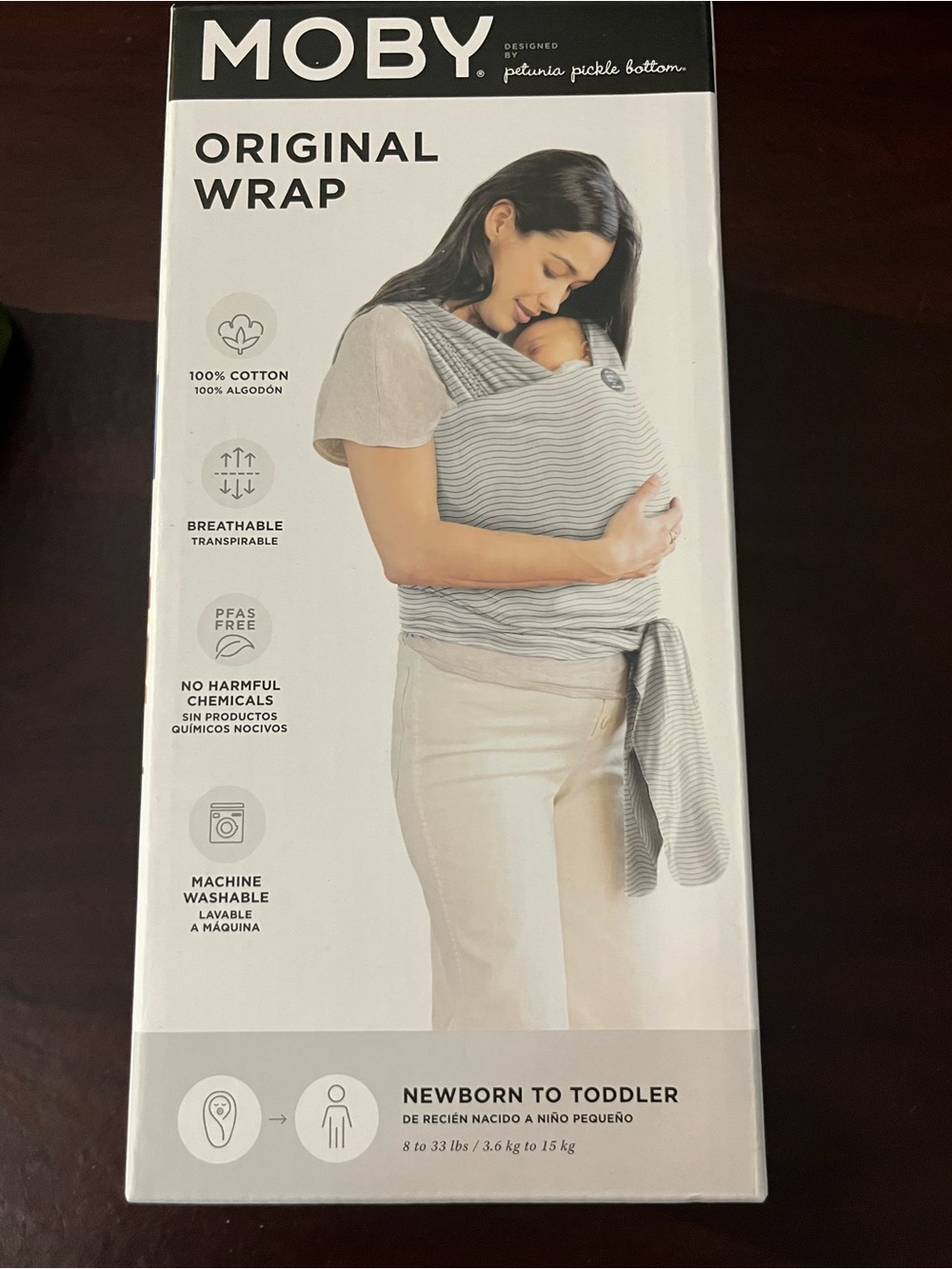 Petunia Pickle Bottom for Moby Striped Nursing Cover - White with Black Stripes